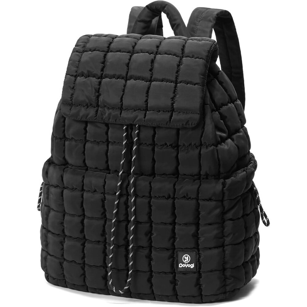 Women's Black Lightweight Hiker Pack Drawstring Imported Padding Backpacks